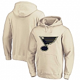 Men's Customized St. Louis Blues Cream All Stitched Pullover Hoodie,baseball caps,new era cap wholesale,wholesale hats